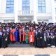 SoL Staff and Graduands. 76th Graduation Ceremony, Day 1, School of Law (SoL). Commencement Speaker-Prof. Nicholas Ozor, the Executive Director of the African Technology Policy Studies Network, Nairobi, Kenya. 24th February 202, Freedom Square, Makerere University, Kampala Uganda, East Africa.
