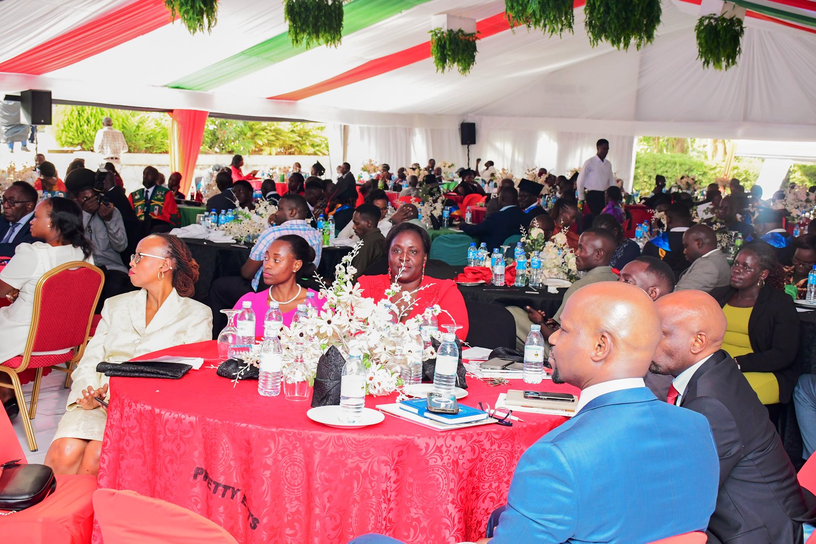 A cross-section of distinguished guests attending the Makerere University Convocation Graduation Luncheon. The event successfully brought together a diverse group of stakeholders, including:Public and Private Sector Leaders,Academic Leadership,The University Community and Strategic Partners. 76th Graduation Ceremony, Day 3, College of Business and Management Sciences (CoBAMS) Vice Chancellors Research Excellence Awards at Convocation House, Edge Road. 26th February 2026, Makerere University, Kampala Uganda, East Africa.