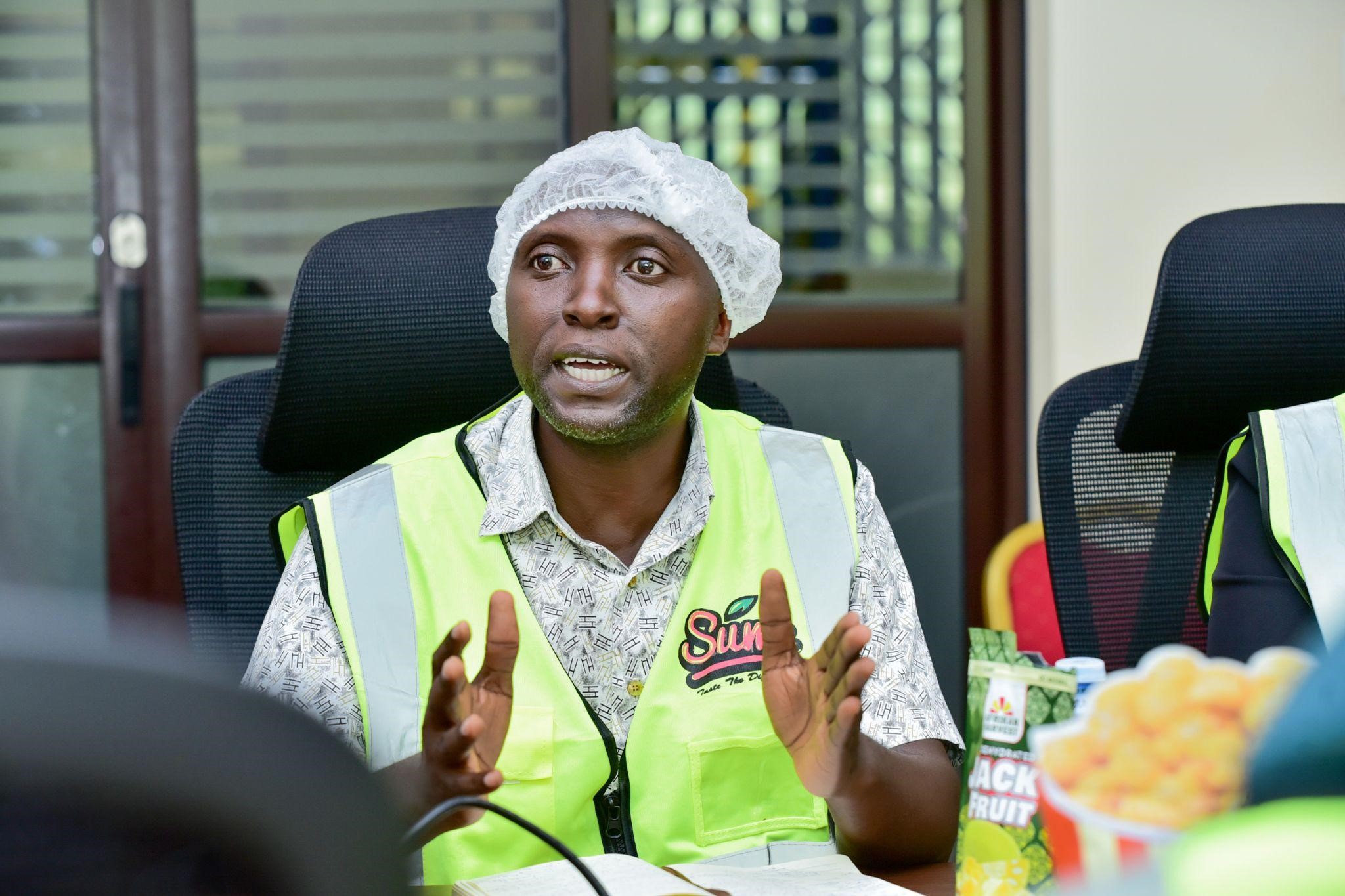 Dr. Jude Mugaurura, Head of Department, Marketing and Management, COBAMS. Makerere University Advancement Office, College of Business and Management Sciences (CoBAMS) and the University Innovation Pod visit to Psalms Food Industries, Wakiso Uganda, East Africa, 2nd March 2026 to discuss a prospective partnership aimed at strengthening university–industry collaboration in manufacturing, research, innovation, and skills development.
