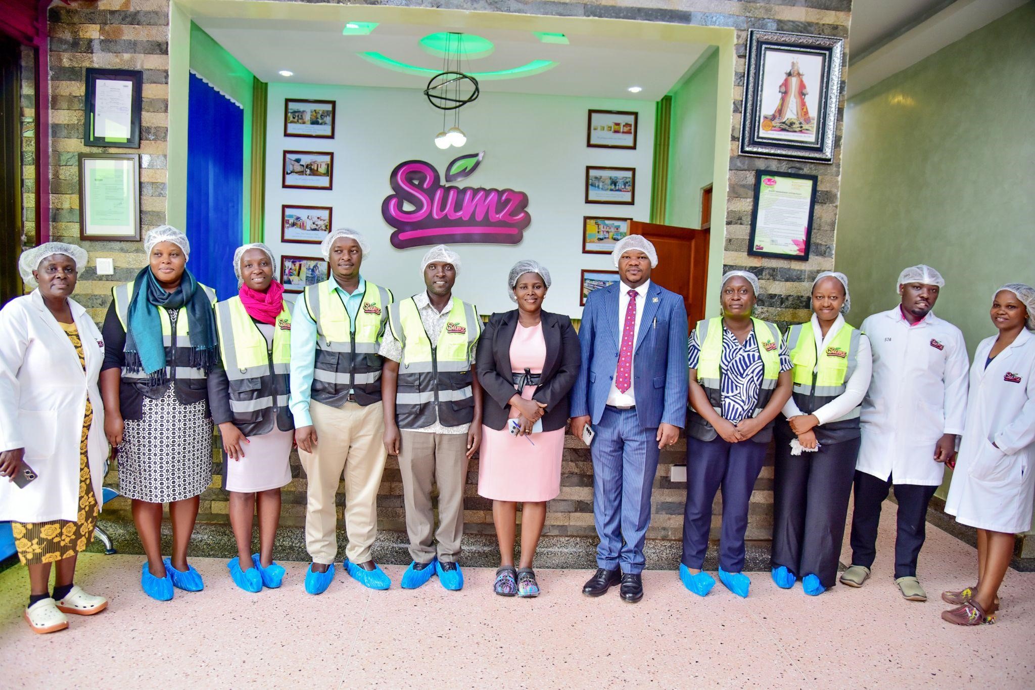 Right to Left: Ms Carol Nakawesa, Mr Paul, Ms Caroline Kainomugisha, Ms Hawa Ndagire, Dr. Denis Ngabirano, Ms Maureen Ngabirano, Dr. Jude Mugarura, Dr. Sendawula Kassim, Ms Annet Nakandi and Dr. Sarah Bimbona. Makerere University Advancement Office, College of Business and Management Sciences (CoBAMS) and the University Innovation Pod visit to Psalms Food Industries, Wakiso Uganda, East Africa, 2nd March 2026 to discuss a prospective partnership aimed at strengthening university–industry collaboration in manufacturing, research, innovation, and skills development.