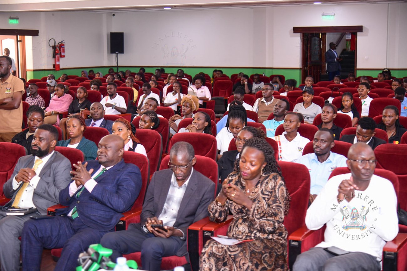 A section of the audience at the Grand Finale. Annual Safeguarding Message Contest Grand Finale, 17th March 2026, Main Hall, Main Building, Makerere University, Kampala Uganda, East Africa.