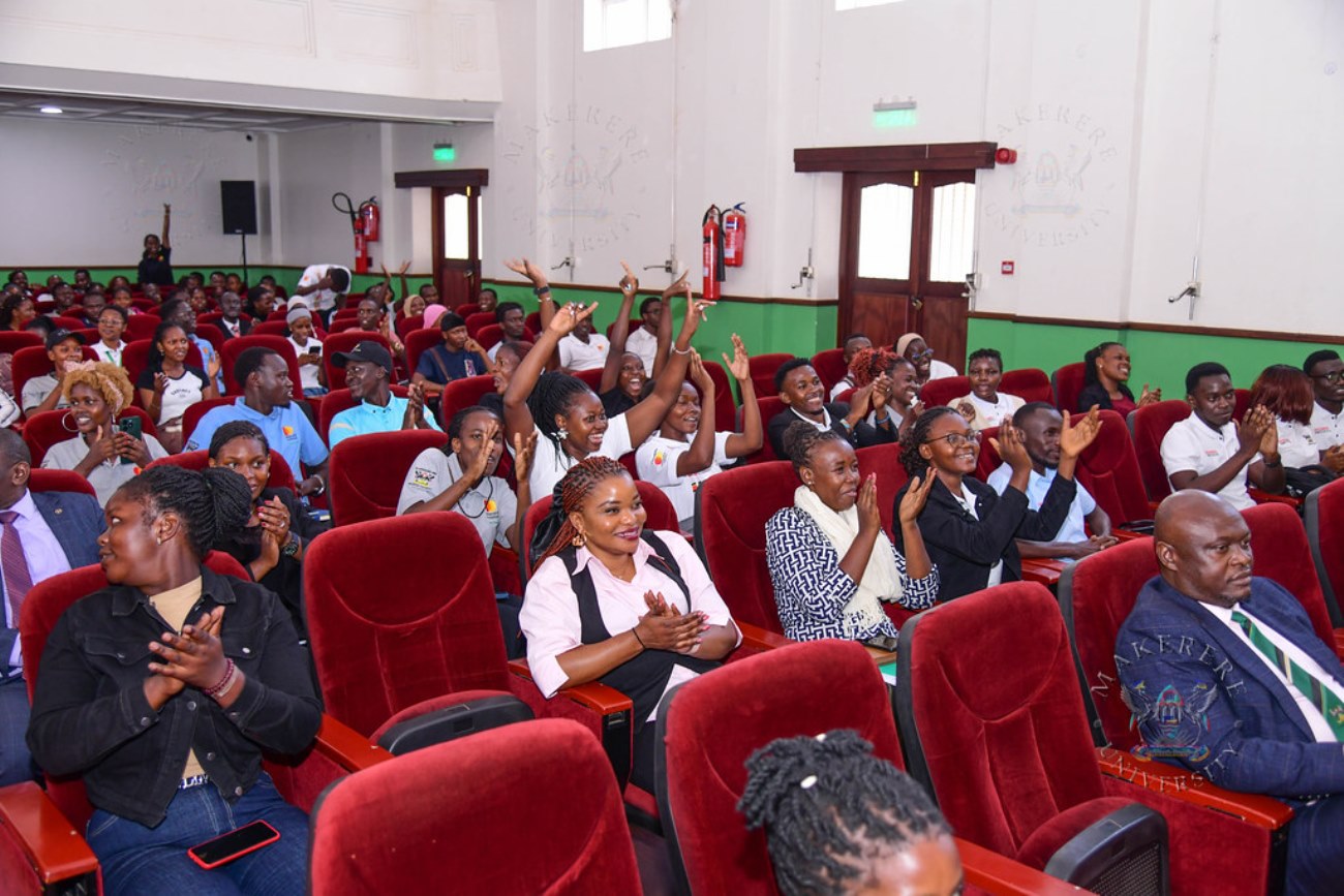 Part of the audience. Annual Safeguarding Message Contest Grand Finale, 17th March 2026, Main Hall, Main Building, Makerere University, Kampala Uganda, East Africa.