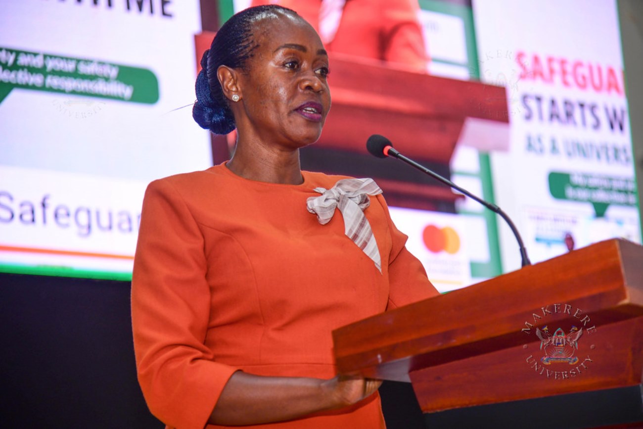 Dr. Winifred Kabumbuli. Annual Safeguarding Message Contest Grand Finale, 17th March 2026, Main Hall, Main Building, Makerere University, Kampala Uganda, East Africa.