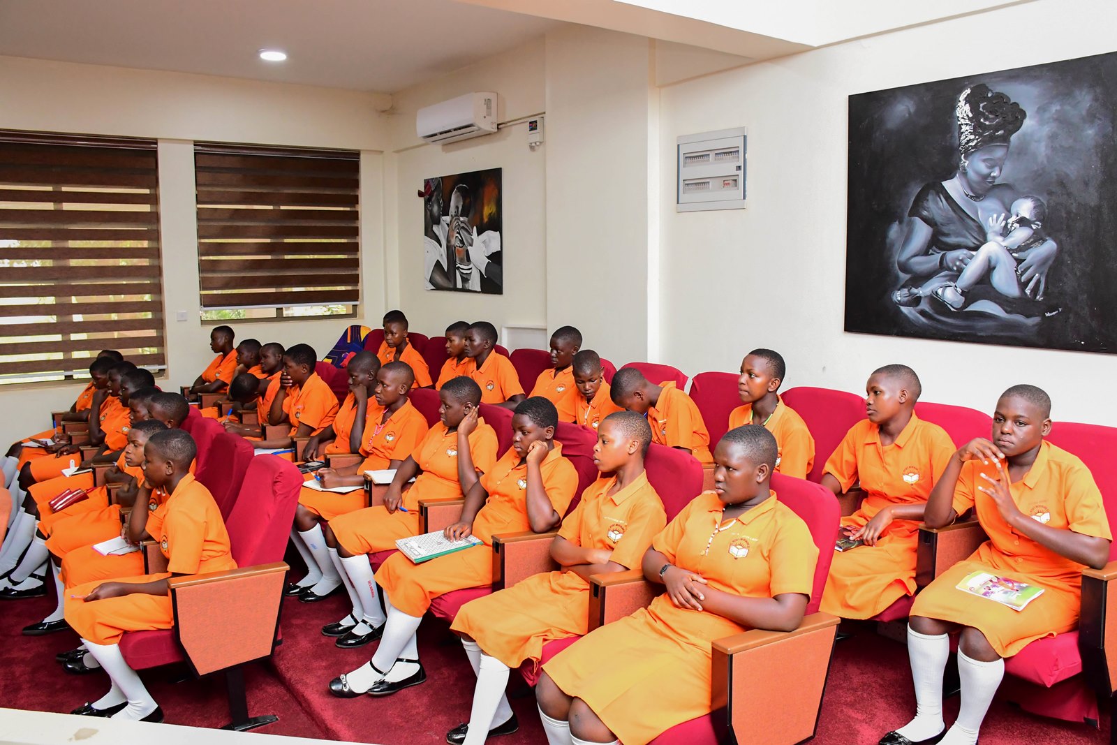 Secondary school students at the Stakeholders Exhibition. School Stakeholders’ Exhibition, bringing together learners, teachers, researchers, and education policymakers to demonstrate how Uganda’s Competence Based Curriculum (CBC) can be implemented through experiential learning and real-life situations, by graduate students of College of Education and External Studies (CEES) and College of Humanities and Social Sciences (CHUSS) guided by Dr. Anne Ampaire, 26th March 2026, Makerere University School of Public Health Auditorium, Kampala Uganda, East Africa.