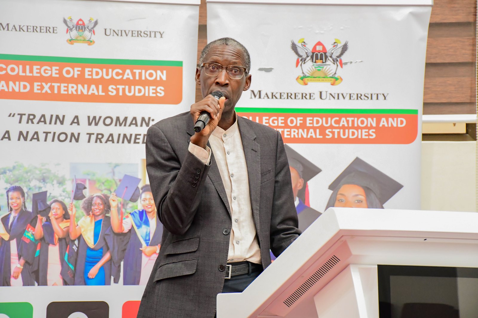 Prof. Anthony Mugagga, Principal of CEES. School Stakeholders’ Workshop aimed at strengthening capacity at pre-primary, primary and secondary levels to address students’ mental health and psychosocial challenges hosted by the Centre for Teaching and Learning Support (CTLS), College of Education and External Studies (CEES), 21st March 2026, MakSPH Auditorium, Makerere University, Kampala Uganda, East Africa.