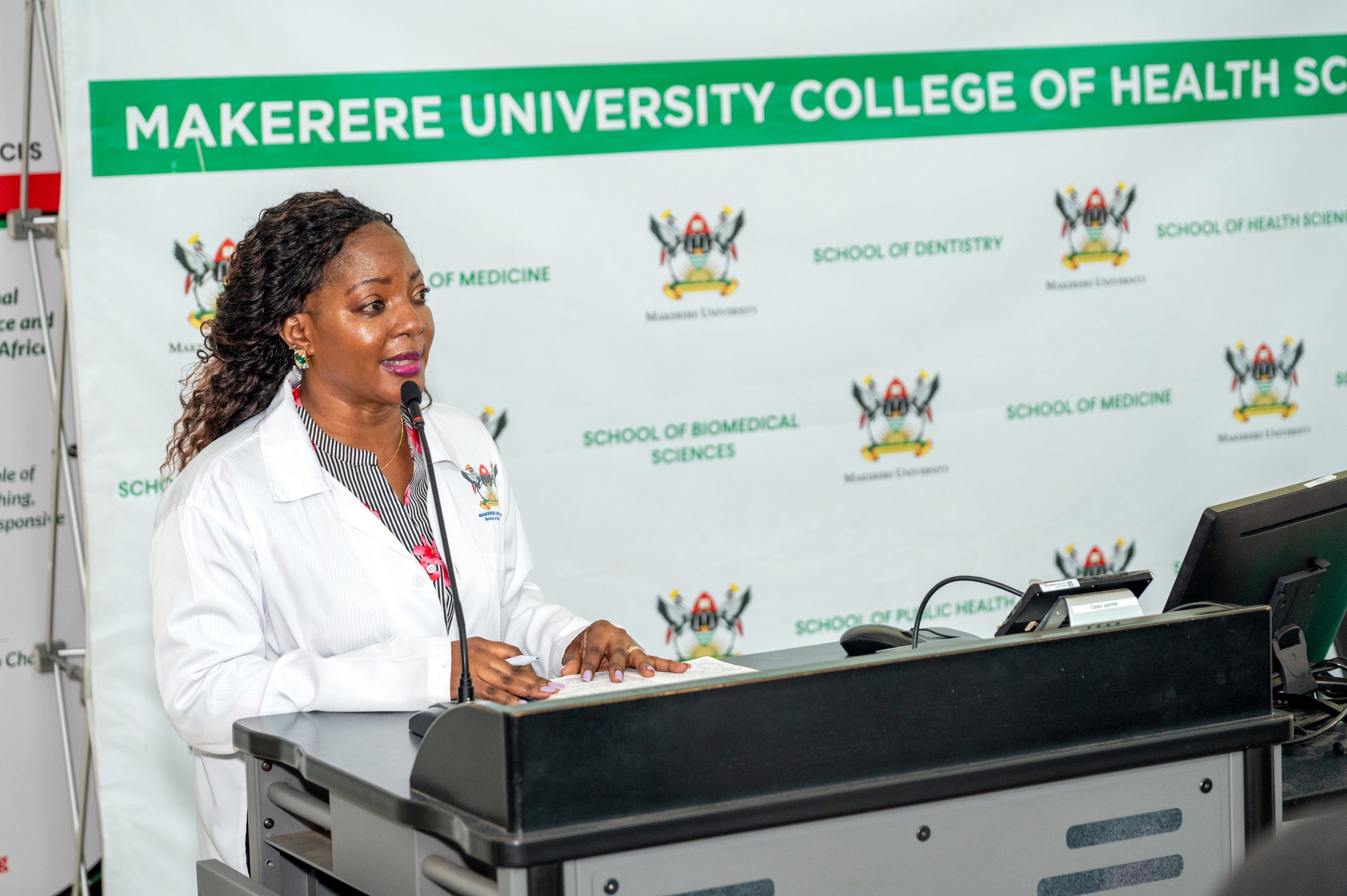 Dr. Sabrina Kitaka. White Coat Ceremony for Medical students, 12th March 2026, College of Health Sciences, Mulago Campus, Makerere University, Kampala Uganda, East Africa.
