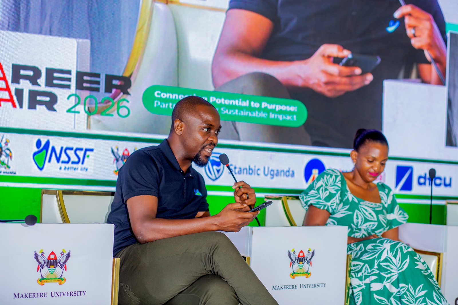 Fred Percy Kisa. Three-day Careers Fair 2026, bringing together students, industry leaders, and policymakers to discuss the future of work in the era of Artificial Intelligence (AI), Day 3, Grand Finale, held under the theme “Connecting Potential to Purpose: Partnerships for Sustainable Impact”, 13th March 2026, Freedom Square, Makerere University, Kampala Uganda, East Africa.