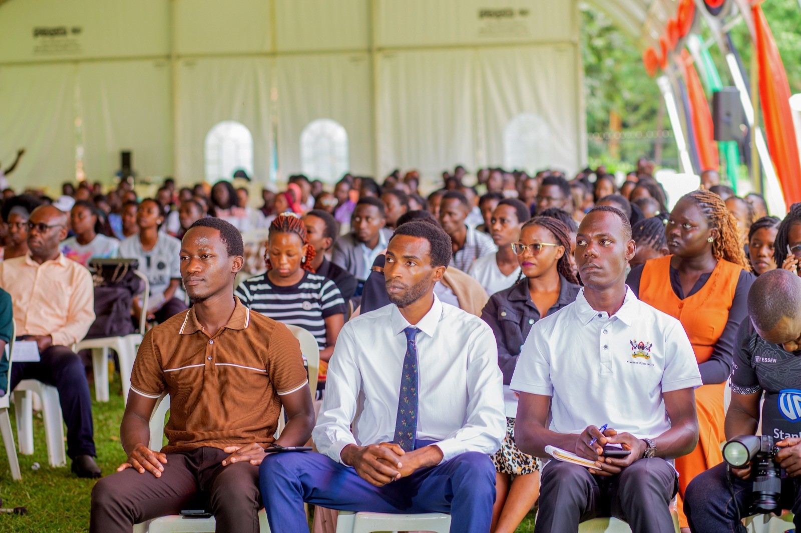 Students attending the career fair on day three at the Freedom Square. Three-day Careers Fair 2026, bringing together students, industry leaders, and policymakers to discuss the future of work in the era of Artificial Intelligence (AI), Day 3, Grand Finale, held under the theme “Connecting Potential to Purpose: Partnerships for Sustainable Impact”, 13th March 2026, Freedom Square, Makerere University, Kampala Uganda, East Africa.