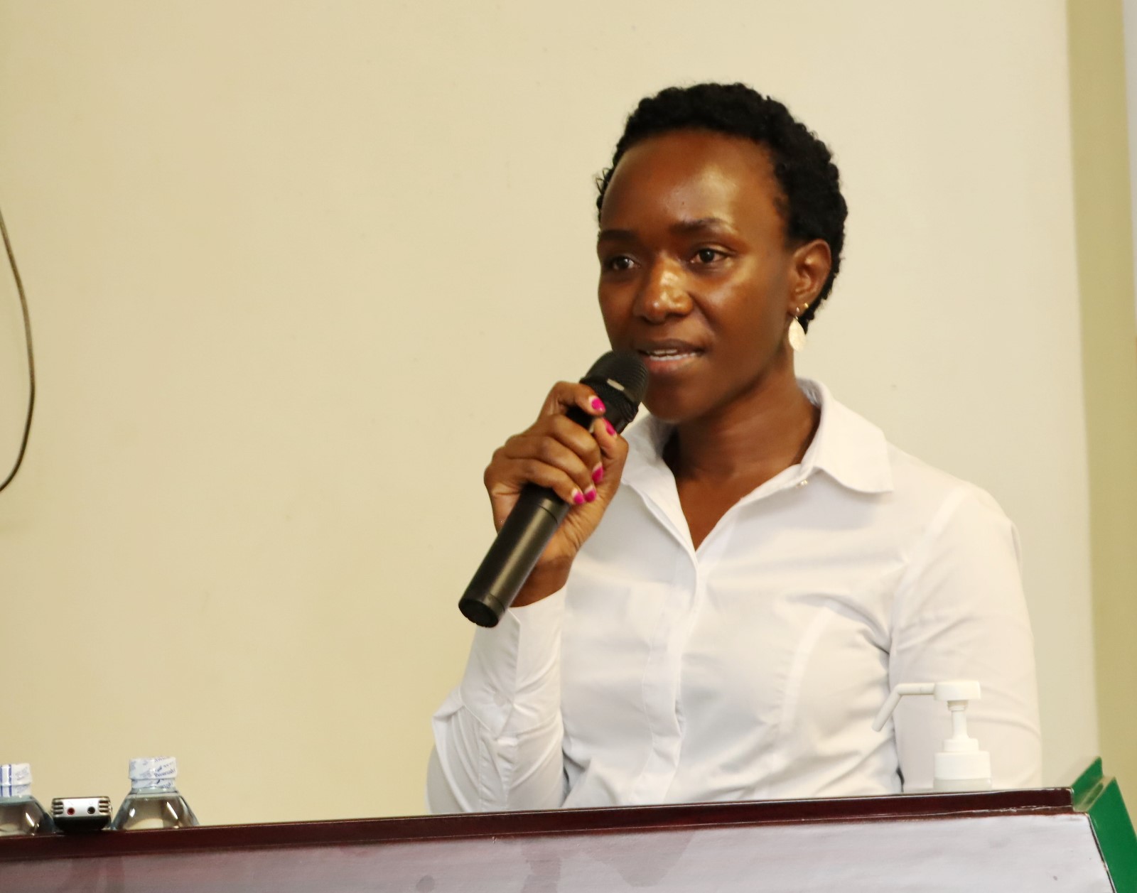 Dr. Alice Turinawe delivering her closing remarks. Environment for Development (EfD) Centre research seminar by UK-based Duke University Postdoctoral Scholar Dr. Danny Tobin's study titled, “Guiding Private Afforestation to raise public-Goods Provision : Exploring Farmers preferences for trees within an NGO Tree planting program in Southern India” 9th March 2026, Yusuf Lule Central Teaching Facility, Makerere University, Kampala Uganda, East Africa.