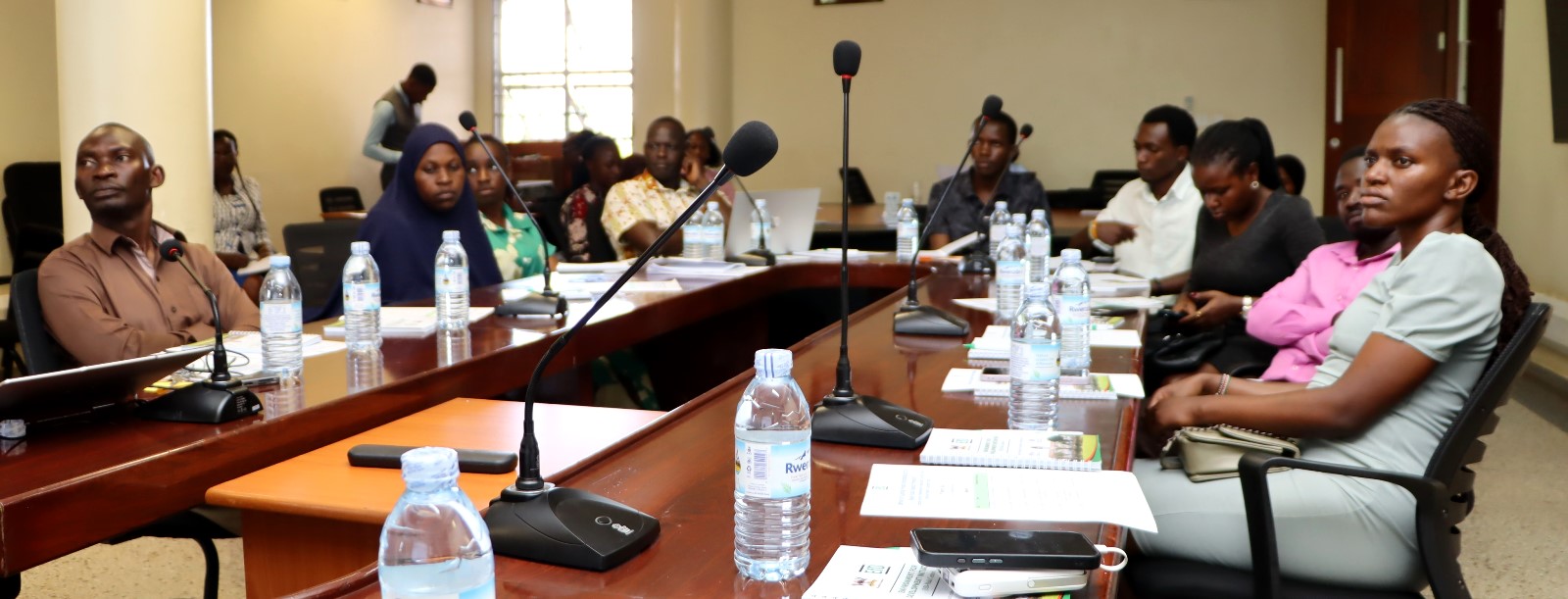 Some of the participants attending the seminar. Environment for Development (EfD) Centre research seminar by UK-based Duke University Postdoctoral Scholar Dr. Danny Tobin's study titled, “Guiding Private Afforestation to raise public-Goods Provision : Exploring Farmers preferences for trees within an NGO Tree planting program in Southern India” 9th March 2026, Yusuf Lule Central Teaching Facility, Makerere University, Kampala Uganda, East Africa.