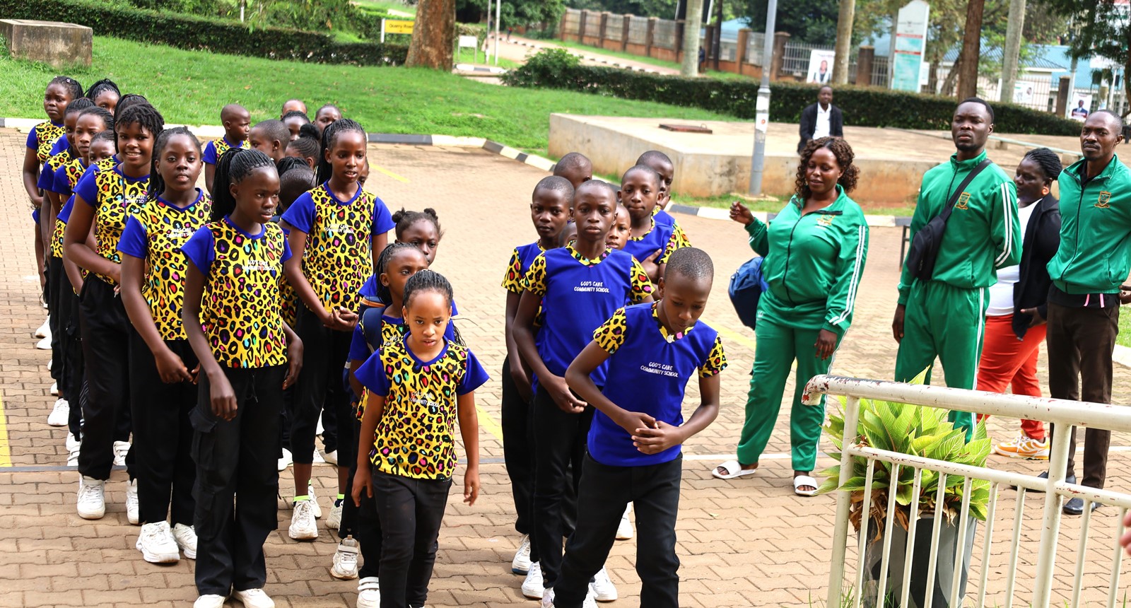 Some of the pupils arrive with their teachers. Inaugural Schools Environmental Conference organised by the Environment for Development (EfD) Uganda in partnership with the Green Vests Initiative, the National Environment Management Authority (NEMA), and the Kampala Capital City Authority (KCCA), theme “Strengthening Environmental Stewardship in Schools”, 20th March 2026, Yusuf Lule Central Teaching Facility Auditorium, Makerere University, Kampala Uganda, East Africa.