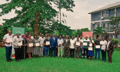Commissioner Paul Patrick Mwanja, Prof. Edward Bbaale, Officials and Participants in a group photo after the training. Ministry of Finance, Planning and Economic Development (MoFPED), in partnership with the Public Investment Management Centre of Excellence (PIM CoE), Makerere University, Kampala in collaboration with the Infrastructure and Social Services Department (ISSD) and the National Planning Authority (NPA), successful completion of two-week intensive training in the Certificate of Financial Implications (CFI) – Integrated Regulatory Cost-Benefit Analysis (IRCBA). 27th February 2026, Pearl on the Nile Hotel, Jinja, Uganda, East Africa.