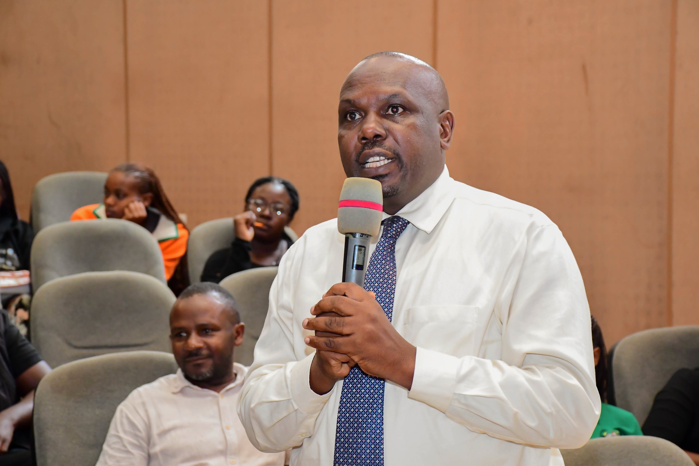 Dr.John Mushomi, member of faculty & researcher, School of Statistics & Planning underscored the power of strategic collaboration & interdisciplinary research. Public lecture, titled: Research Collaboration across borders by Prof. Ken Kamoche from Nottingham University, 3rd March 2026, Yusuf Lule Central Teaching Facility Auditorium, Makerere University, Kampala Uganda, East Africa.