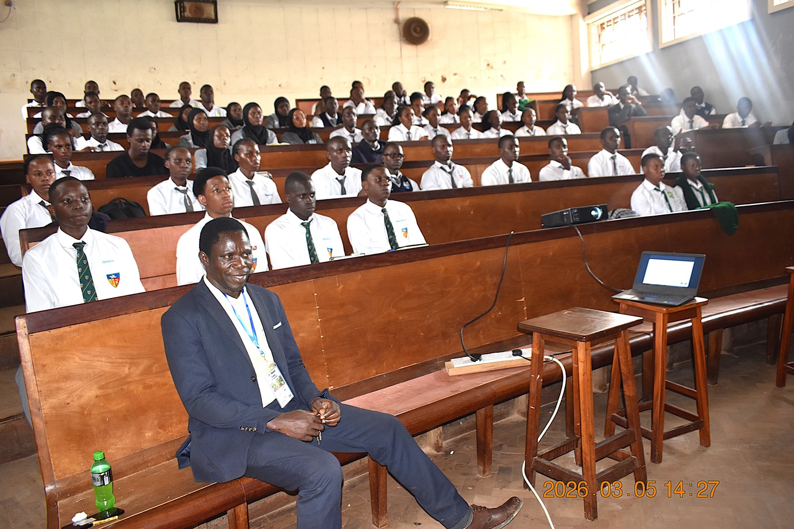 Students during the physical sciences career guidance session. College of Natural Sciences (CoNAS) successfully held its first Annual Science Exhibition from Thursday, 5th March to Saturday, 7th March 2026, at the Science Quadrangle, Makerere University, Kampala Uganda, East Africa.