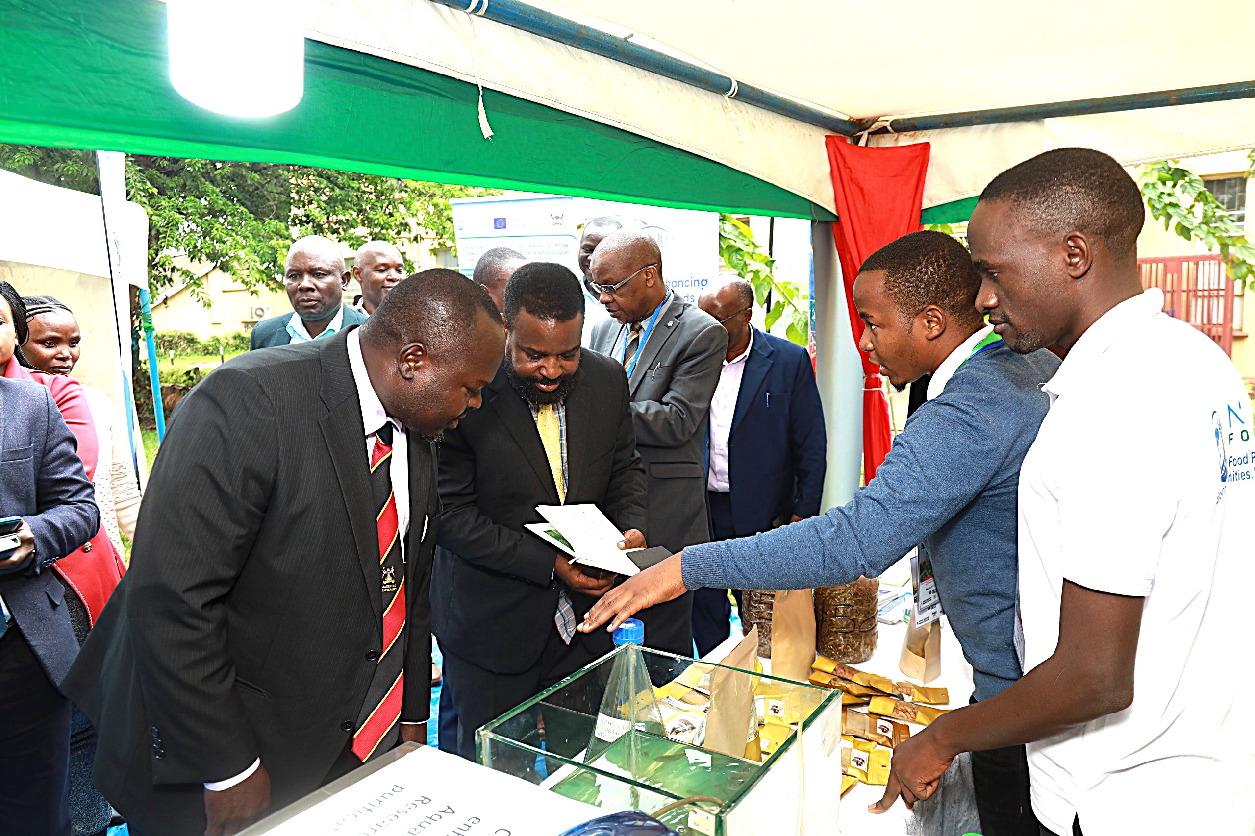 Prof. Wamala touring the exhibition stalls. College of Natural Sciences (CoNAS) successfully held its first Annual Science Exhibition from Thursday, 5th March to Saturday, 7th March 2026, at the Science Quadrangle, Makerere University, Kampala Uganda, East Africa.