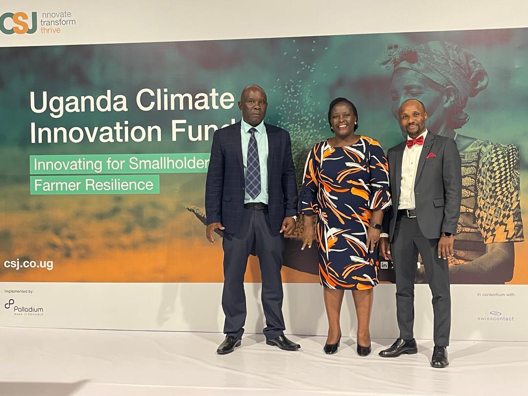 Dr. Abubakar Sadik Mustafa with the co-innovators, Dr Jamilu E. Ssenku, and Dr Patience Tugume. Research team from the Department of Plant Sciences, Microbiology, and Biotechnology, College of Natural Sciences (CONAS), Makerere University led by Dr. Abubakar Sadik Mustafa (Principal Investigator) awarded prestigious Uganda Climate Innovation Fund (UCIF) to support pioneering the development of a plant-based organic fungicide aimed at significantly reducing Aspergillus growth and aflatoxin contamination in maize, 26th February 2026, Kampala Uganda, East Africa.