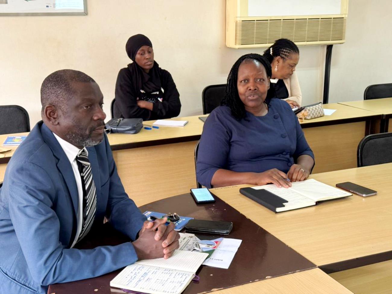 Prof. Julius Kikooma (L) and Prof. Ruth Nsibirano (R). Directorate of Graduate Training (DGT) digital transformation in graduate education with the implementation of the Research Information Management System (RIMS), a platform expected to end supervision delays, enhance transparency, close long-standing gaps, and boost research excellence, 27th March 2026, Institute of Gender and Development Studies (IGDS), Makerere University, Kampala Uganda, East Africa.