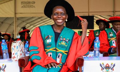 Dr. Harriet Aber Ondoga takes her seat in the Freedom Square during Makerere University’s 76th Graduation Ceremony on February 25, 2026. Makerere University School of Public Health Communications Office, Graduation Profiles Series, 76th Graduation Ceremony, Dr. Harriet Aber Odonga, “Substance Use among Children in Mbale, Uganda: Health System Landscape and Support Structures,” Kampala Uganda, East Africa."