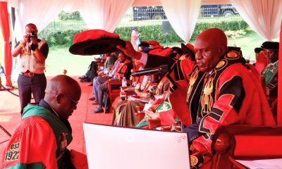 Henry Komakech is conferred upon the Doctor of Philosophy (Public Health) degree by Makerere University Chancellor Dr. Crispus Walter Kiyonga during the 76th Graduation Ceremony on February 25, 2026. His study examined how refugee repatriation reshapes health service delivery and system sustainability in host districts. Makerere University School of Public Health Communications Office, Graduation Profiles Series, 76th Graduation Ceremony, Dr. Henry Komakech, “Effects of the Repatriation of Refugees on the Health Services of the Host Populations in the West Nile Districts of Arua, Moyo, and Adjumani,” Kampala Uganda, East Africa.