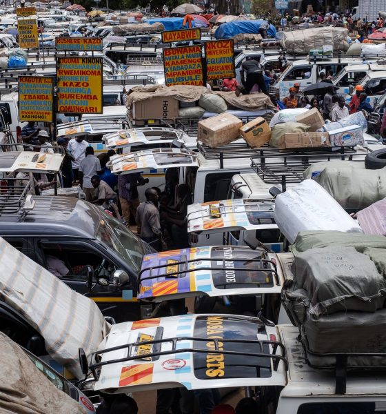 Commuter minibuses to various destinations in one of Kampala's Taxi Parks. Photo: Katumba Badru. New study by Dr. Linda Kyomuhendo Jovia, medical doctor and Master of Public Health graduate Makerere University School of Public Health, Kampala Uganda, East Africa, cross-sectional survey of 422 drivers across Old, New, Kisenyi, Usafi, Namirembe, Nakawa, and Nateete parks, symptoms of depression (65.6%), anxiety affected more than 70%, and stress an estimated 82%, March 2026.