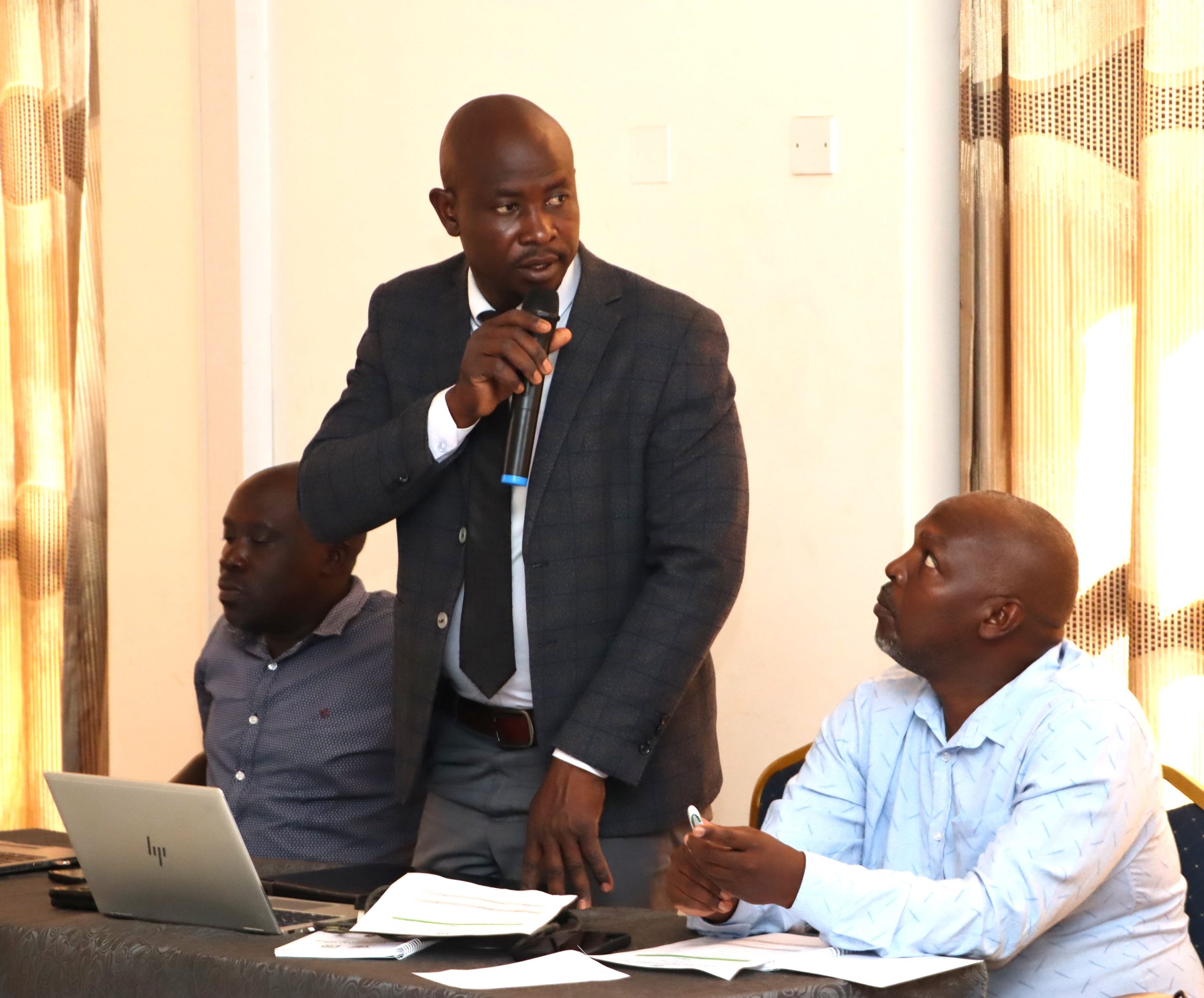One of district officials presenting group findings. Environment for Development (EfD) Uganda, College of Business and Management Sciences (CoBAMS) capacity-building initiative to equip local government officers with practical tools to better manage natural resources amid growing environmental pressures funded by the Government of Uganda through the Makerere University Research and Innovation Fund (Mak-RIF), 26th March 2026, Soroti, Uganda, East Africa.