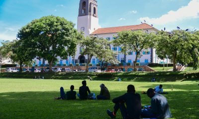 Students in discussion groups in Freedom Square on 1st April 2026.
