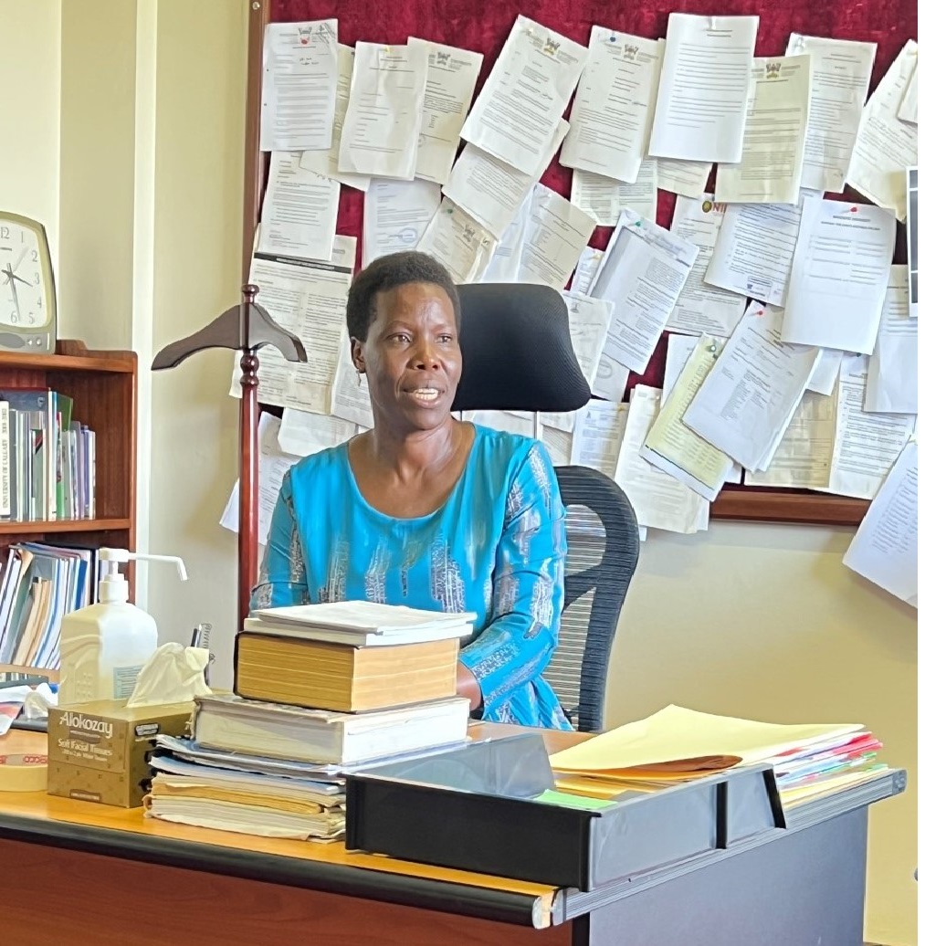 Academic Registrar, Prof. Buyinza Mukadasi and his Senior Management Team (SMT) witness the official handover of office of Deputy Academic Registrar in charge of the Senate Division, from Mrs. Patience Mushengyezi to Ms. Gladys Khamili, who assumes the role in an acting capacity, 20th April 2026, Senate Building, Makerere University, Kampala Uganda, East Africa.