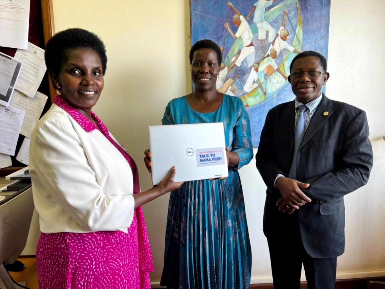 The Academic Registrar-Prof. Buyinza Mukadasi (R) witnesses as Mrs. Patience Mushengyezi (L) officially hands over office to Ms. Gladys Khamili on 20th April 2026. Academic Registrar, Prof. Buyinza Mukadasi and his Senior Management Team (SMT) witness the official handover of office of Deputy Academic Registrar in charge of the Senate Division, from Mrs. Patience Mushengyezi to Ms. Gladys Khamili, who assumes the role in an acting capacity, 20th April 2026, Senate Building, Makerere University, Kampala Uganda, East Africa.