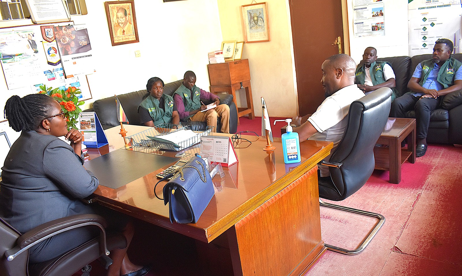 The project team briefing the Mbale City CAO about the planned activities. Phase II of the Resilient Urban Food Systems (RUFS) Project to strengthen urban food systems to withstand climate-related shocks such as floods and droughts by promoting climate-smart agricultural practices that empower farmers to sustain productive, profitable, and resilient operations, ultimately improving livelihoods and contributing to stable urban food supplies by Department of Geography, Geo-Informatics, and Climate Sciences, College of Agricultural and Environmental Sciences (CAES), Makerere University, Kampala Uganda, East Africa supported by the AgriFoSe2030 Programme. Mbale City Training 26th-27th March 2026.