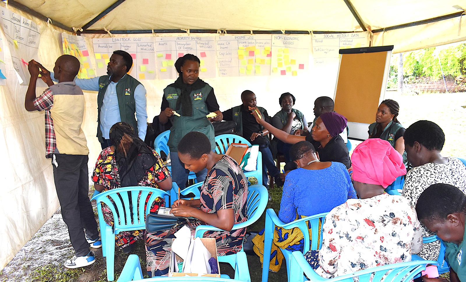 Ms. Patricia Kiggundu and Mr. David Luswata engaging the farmers on climate change risks and the social and hydrological histories. Phase II of the Resilient Urban Food Systems (RUFS) Project to strengthen urban food systems to withstand climate-related shocks such as floods and droughts by promoting climate-smart agricultural practices that empower farmers to sustain productive, profitable, and resilient operations, ultimately improving livelihoods and contributing to stable urban food supplies by Department of Geography, Geo-Informatics, and Climate Sciences, College of Agricultural and Environmental Sciences (CAES), Makerere University, Kampala Uganda, East Africa supported by the AgriFoSe2030 Programme. Mbale City Training 26th-27th March 2026.