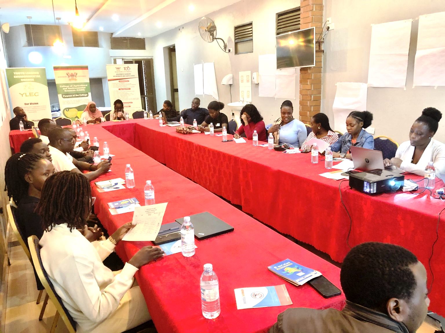 Participants in the Youth for Climate Justice (Y4CJ) project co-creation workshop on 13th March 2026. Youth for Climate Justice (Y4CJ) project, School of Forestry, Environmental and Geographical Sciences, College of Agricultural and Environmental Sciences (CAES), Makerere University groundbreaking initiative that amplifies the voices and agency of marginalized youth in the global South and North. Mission - foster sustainable and effective climate activism among young people from diverse backgrounds, while prioritizing their well-being and social justice. Co-creation workshop, 13th March 2026, JFrigh Hotel Makerere – Kikoni, Kampala Uganda, East Africa.
