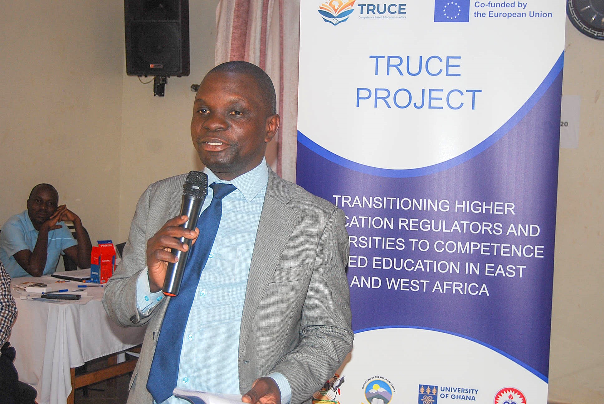 Mr. David Musiimaani represented the Executive Director, National Council for Higher Education. European Union-funded four year Transitioning Higher Education Regulators and Universities to Competence-Based Education in East and West Africa (TRUCE) project to strengthen the capacities of universities and higher education regulators in Uganda and Ghana to transition to Competence-Based Education (CBE) implemented by College of Education and External Studies (CEES), Makerere University Kampala. Inception Meeting 8th and 9th of April 2026, Jinja Uganda, East Africa.