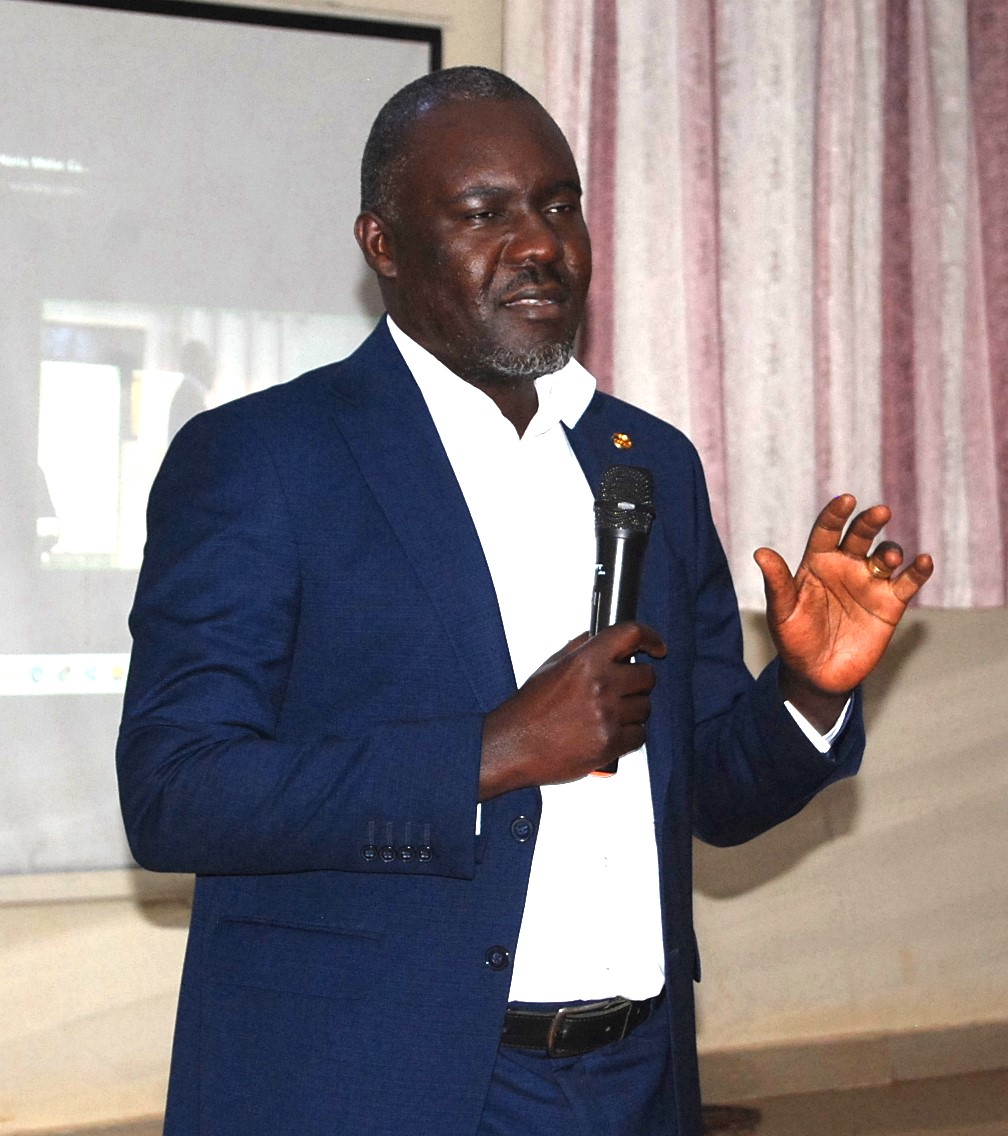 Prof. Anthony Egeru from RUFORUM delivering his remarks during the workshop. European Union-funded four year Transitioning Higher Education Regulators and Universities to Competence-Based Education in East and West Africa (TRUCE) project to strengthen the capacities of universities and higher education regulators in Uganda and Ghana to transition to Competence-Based Education (CBE) implemented by College of Education and External Studies (CEES), Makerere University Kampala. Inception Meeting 8th and 9th of April 2026, Jinja Uganda, East Africa.