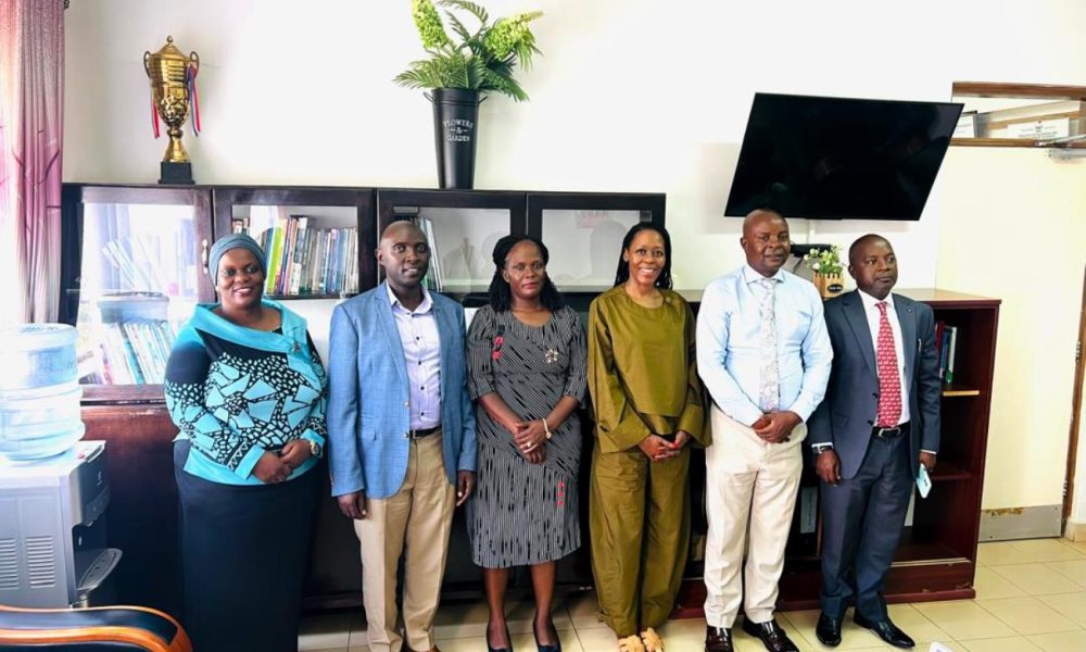 L-R: Dr. Zaina Nakabuye, Dr. Jude Mugarura, Dr. Agnes Sansa, Dr. Sizile Makola, Prof Edward Bbaale and Dr. Anthony Tibaingana at the 8th April 2026 meeting in the Office of the Principal. Principal of the College of Business and Management Sciences (CoBAMS), Prof. Edward Bbaale welcomes Dr. Sizile Makola, a Senior Lecturer in Human Resource Management from the University of South Africa (UNISA), to the College and Makerere University, Kampala Uganda, East Africa, 8th April 2026.