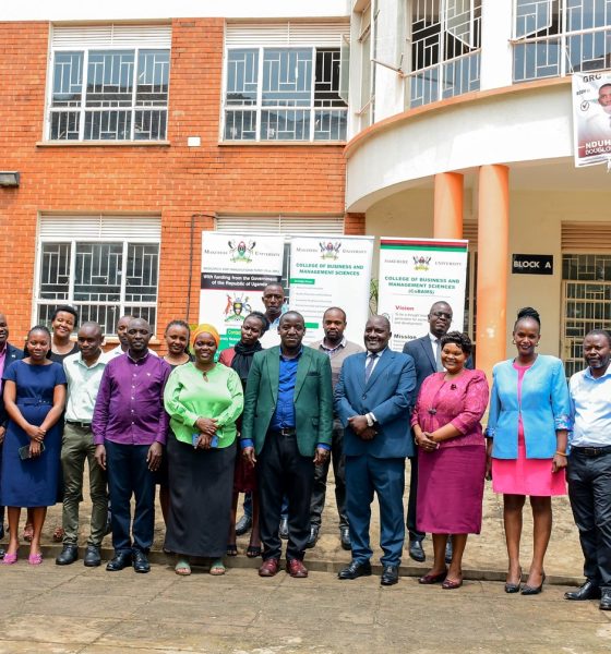 A cross-section of participants pose for a group photo after the project dissemination workshop held at Makerere University. Promoting Eco-Efficiency (EE) and Cleaner Production (CP) for sustainable development of Micro, Small and Medium Enterprises (MSMEs) in Uganda Project dissemination workshop by School of Business, College of Business and Management Sciences (CoBAMS), 15th April 2026, Makerere University, Kampala Uganda, East Africa.