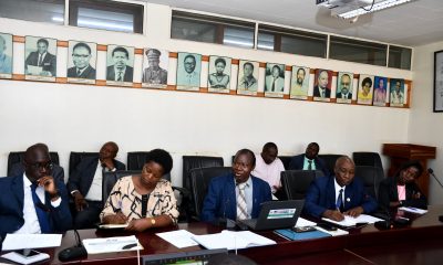 Prof. Fredrick Muyodi (C) with Prof. Arthur Tugume (2nd R) and other officials at the presentation of study findings on 20th April 2026. Researchers from the College of Natural Sciences (CoNAS) and the College of Education and External Studies (CEES), Makerere University, presentation of findings of study on the persistent poor performance in Biology in national examinations to senior officials at the Ministry of Education and Sports, 20th April 2026, Kampala Uganda, East Africa.