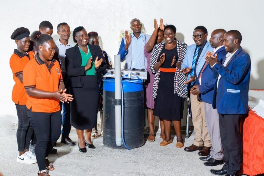 MAMITA Community receiving their award of a portable biodigester system. Department of Plant Sciences, Microbiology and Biotechnology, College of Natural Sciences (CoNAS), Makerere University, Kampala, project “Bio-innovation of biogas, biofertilizer, and biopesticide through the utilization of bio-waste” to promote transformation of household food waste into biogas and other valuable bio-products, dissemination of research findings to stakeholders in Mbarara City, 15th April 2026, Uganda, East Africa.