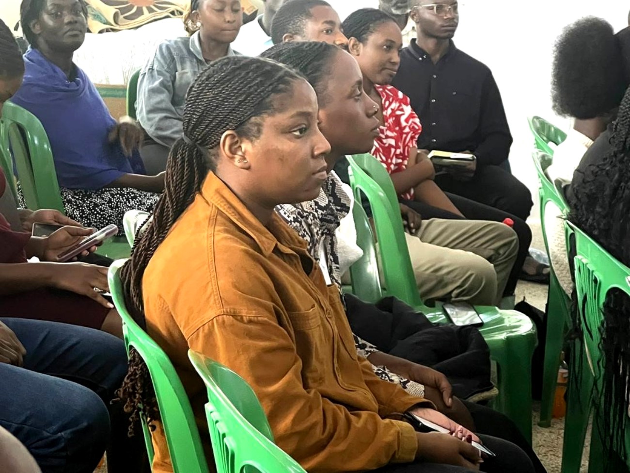 A section of students listen attentively. Department of Livestock and Industrial Resources Bachelor of Industrial Livestock and Business (BILB) and Bachelor of Animal Production Technology and Management (BAPT) finalists Careers Day, theme “Bridging Academic Training and Industry Practice: Preparing Livestock Graduates for Professional Excellence and Sector Transformation,” April 2026, Centre for Biosecurity and Global Health, College of Veterinary Medicine, Animal Resources and Biosecurity (CoVAB), Makerere University, Kampala Uganda, East Africa.