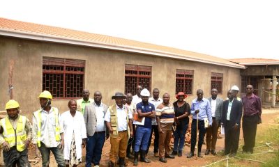 The team on a site visit of the ongoing construction of the Students’ Hotel at Buyana Stock Farm during on Thursday 26th March 2026. Hand over of management of livestock farms by College of Veterinary Medicine, Animal Resources and Biosecurity to a newly constituted Select Committee of Council chaired by Amanya Henry, 26th March 2026, Buyana Stock Farm, Mpigi Uganda, East Africa.