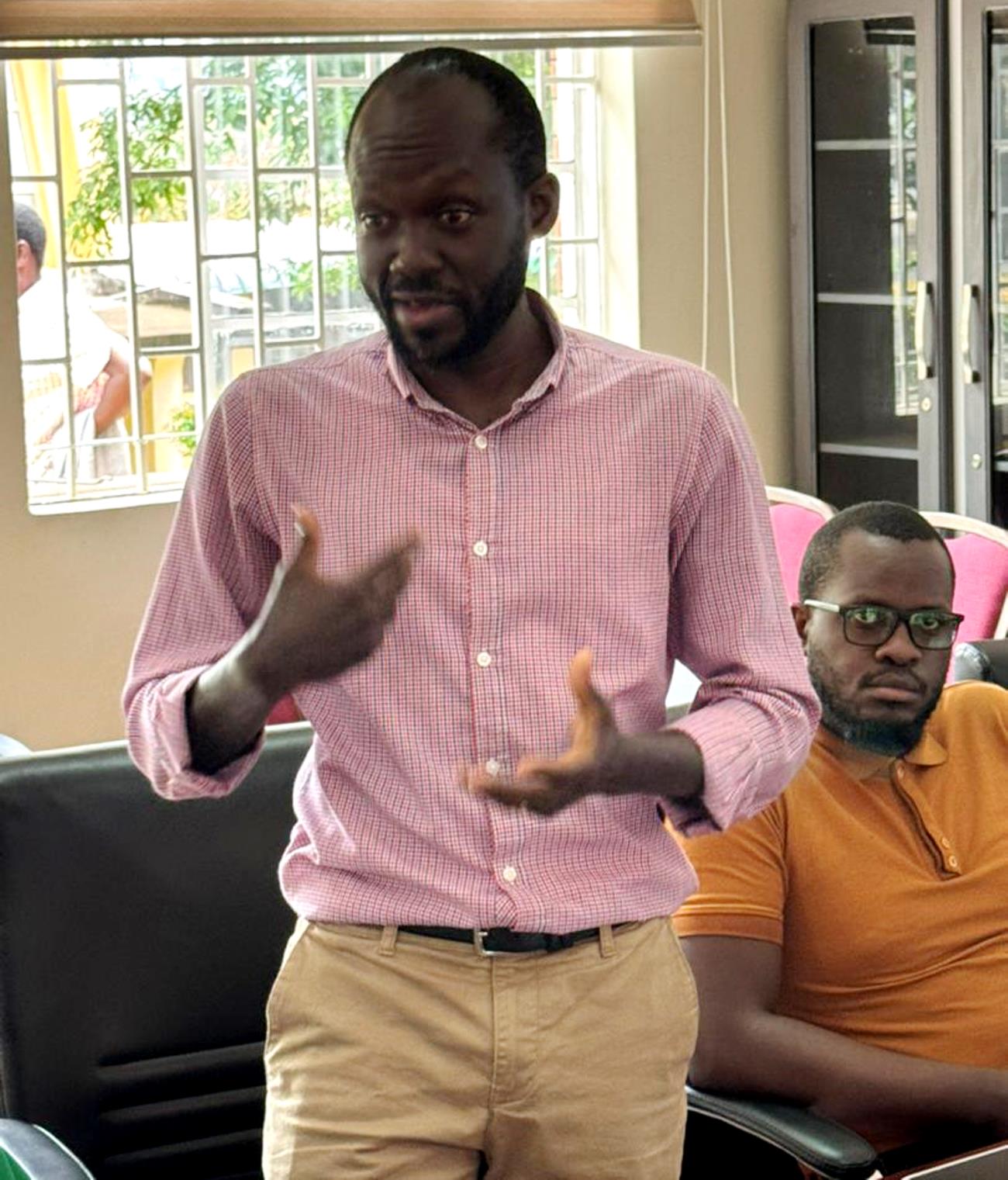 Arthur Moses Opio from DICTS was the lead trainer on RIMS. Hands-on training in the Research Information Management System (RIMS) by the Directorate of Graduate Training (DGT) and Directorate for ICT Support (DICTS) for over 25 Heads of Departments and College Registrars from the School of Medicine, School of Biomedical Sciences, School of Health Sciences, School of Dentistry, and School of Public Health, 15th April 2026, College of Health Sciences, Mulago Campus, Makerere University, Kampala Uganda, East Africa.