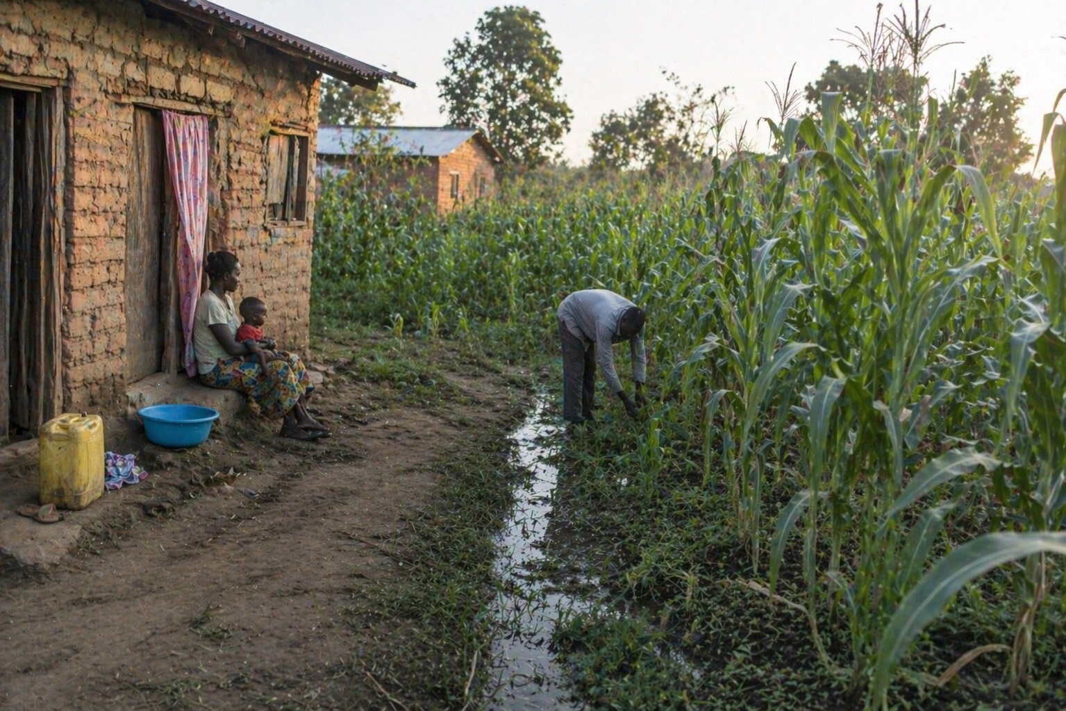 Maize grown close to homes, with damp ground conditions, may increase exposure to malaria in rural communities. Stakeholders’ workshop on the social determinants of malaria led by Assoc. Prof. David Musoke of Makerere University and Dr. Kevin Deane of The Open University presented ongoing and previous findings, April 15, 2026, at MakSPH’s Resilient Africa Network, Plot 30, Upper Kololo Terrace, Kampala Uganda, East Africa.