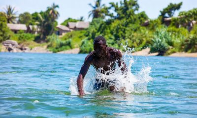 Illustrative photo of a man splashing in a water body. Photo: MakSPH