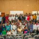 Prof. Buyinza Mukadasi and other officials pose with students for a group photo after the pre-examination mental health workshop on 15th May 2026. Pre-End of Semester Two Examinations 2026/2026 mental health workshop organised by the Mastercard Foundation Scholars Program, 15th May 2026, Yusuf Lule Central Teaching Facility Auditorium, Makerere University, Kampala Uganda, East Africa.