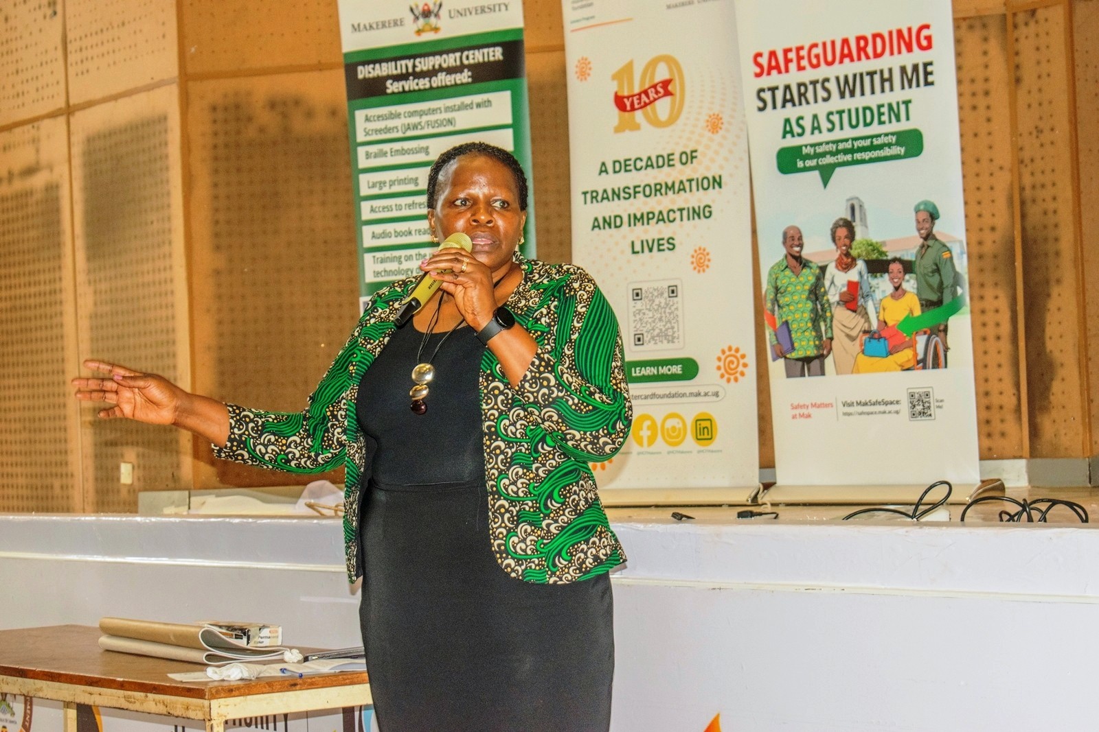 Ms. Prossy Nakayiki. Pre-End of Semester Two Examinations 2026/2026 mental health workshop organised by the Mastercard Foundation Scholars Program, 15th May 2026, Yusuf Lule Central Teaching Facility Auditorium, Makerere University, Kampala Uganda, East Africa.