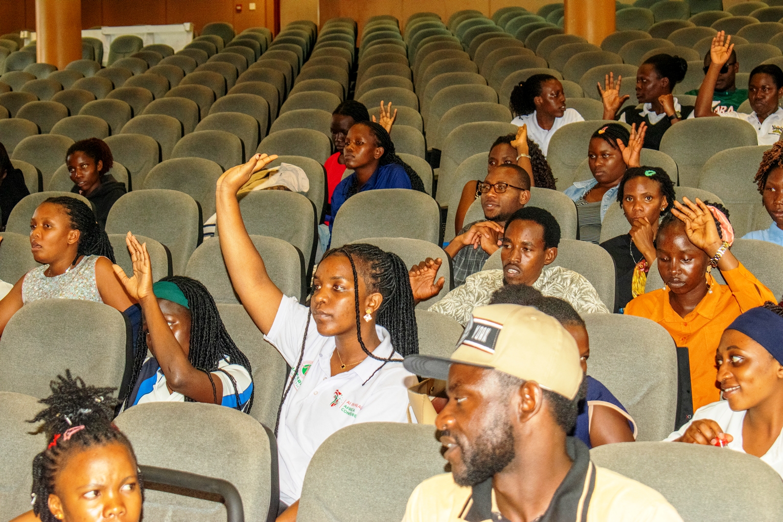 Students participate during the workshop. Pre-End of Semester Two Examinations 2026/2026 mental health workshop organised by the Mastercard Foundation Scholars Program, 15th May 2026, Yusuf Lule Central Teaching Facility Auditorium, Makerere University, Kampala Uganda, East Africa.