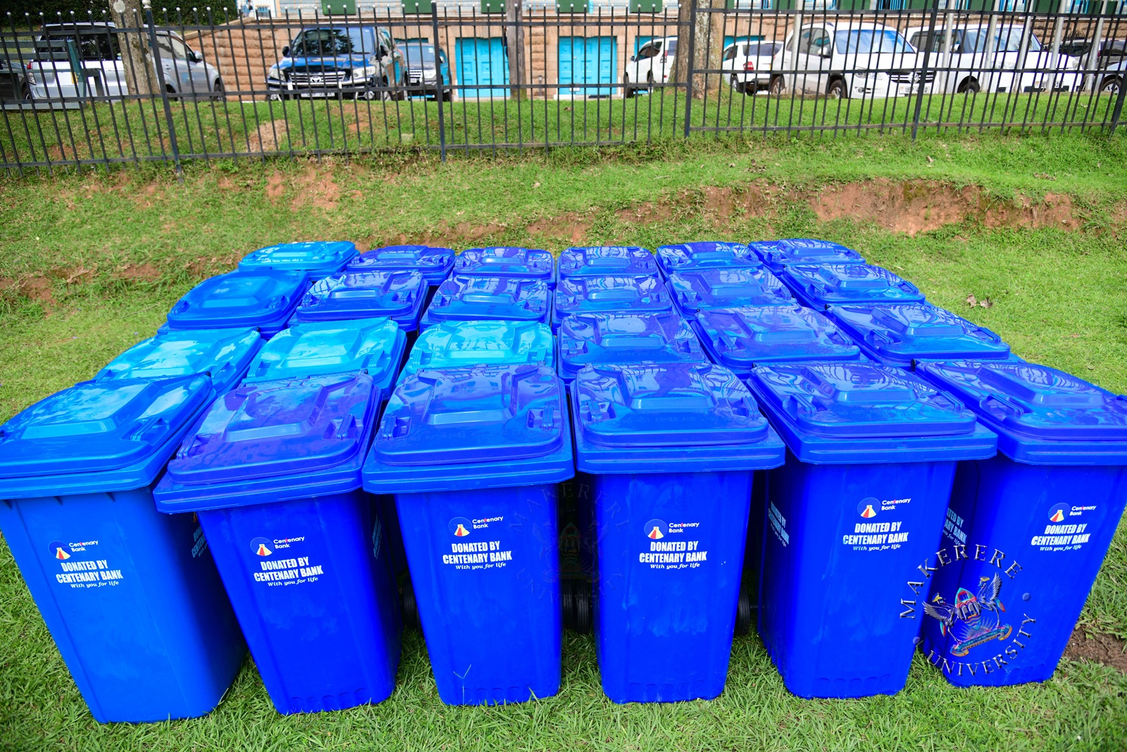 Donation of 30 waste bins by Centenary Bank’s Makerere Branch as part of ESG objectives, 11th May 2026, Freedom Square, Makerere University, Kampala Uganda.