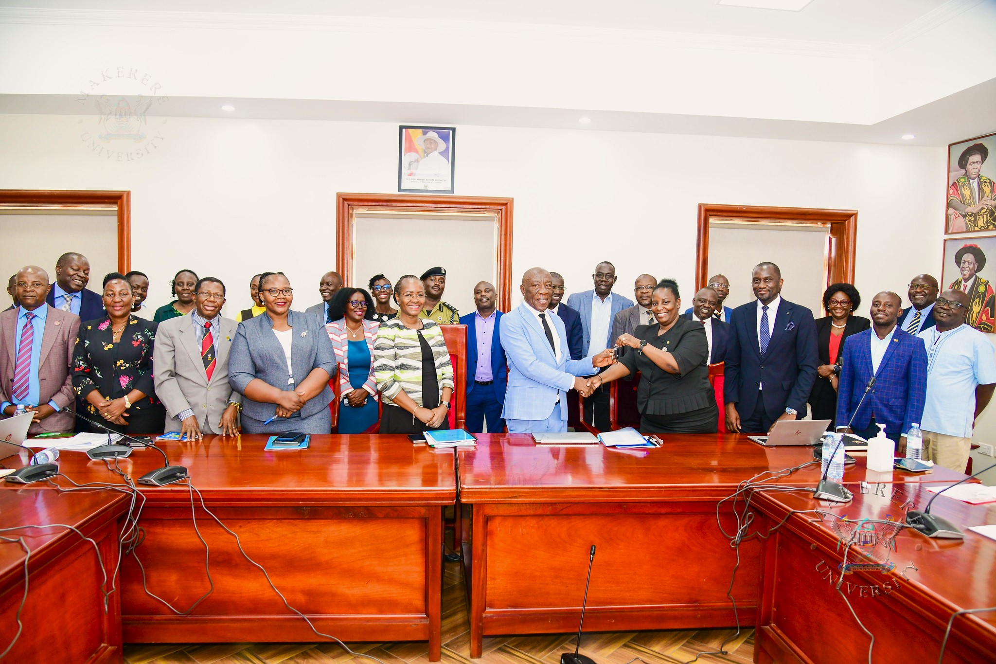 Some of the Members of Top Management that witnessed the handover ceremony. Handover of Office of Deputy Vice Chancellor (Finance and Administration)-DVCFA from Prof. Winston Tumps Ireeta to Prof. Henry Alinaitwe, 4th May 2026, Council Room, Main Building, Makerere University, Kampala Uganda, East Africa.