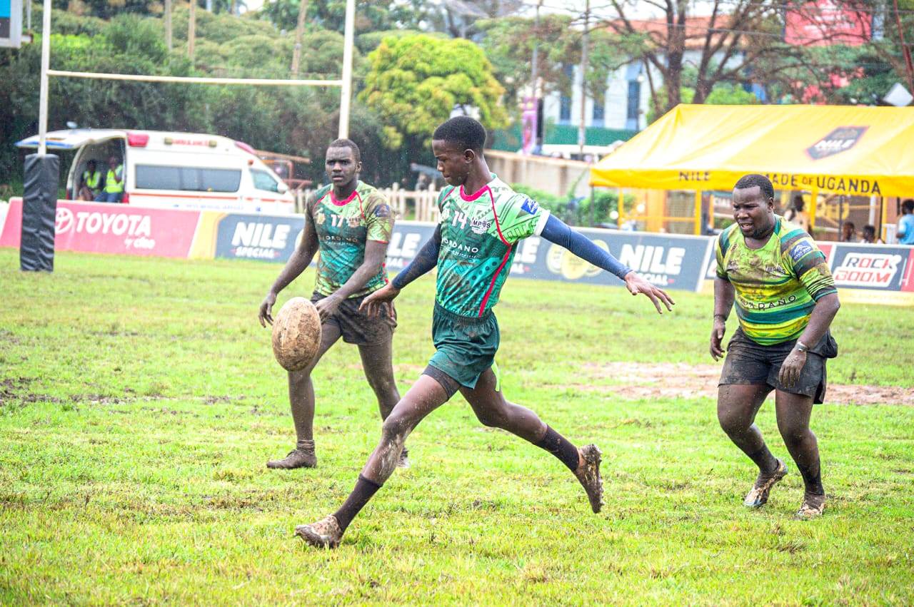 Intangas' Otieno Joshua lines up his kick. From the Graveyard to the Semi-Finals: The Remarkable Rise of Makerere University's Impis Rugby Club, Kampala Uganda, East Africa.