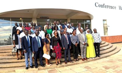 CAES staff with members of Makerere Senior Management during the meeting on 11th May 2026. Management strategic engagement with staff at the College of Agricultural and Environmental Sciences (CAES), 11 May 2026, Conference Hall, School of Food Technology, Nutrition and Bioengineering, Makerere University, Kampala Uganda.