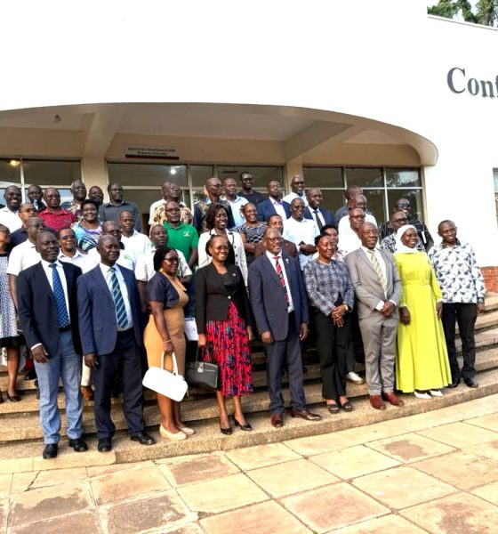 CAES staff with members of Makerere Senior Management during the meeting on 11th May 2026. Management strategic engagement with staff at the College of Agricultural and Environmental Sciences (CAES), 11 May 2026, Conference Hall, School of Food Technology, Nutrition and Bioengineering, Makerere University, Kampala Uganda.